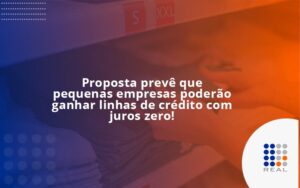 Proposta prevê que pequenas empresas poderão ganhar linhas de crédito com juros zero!